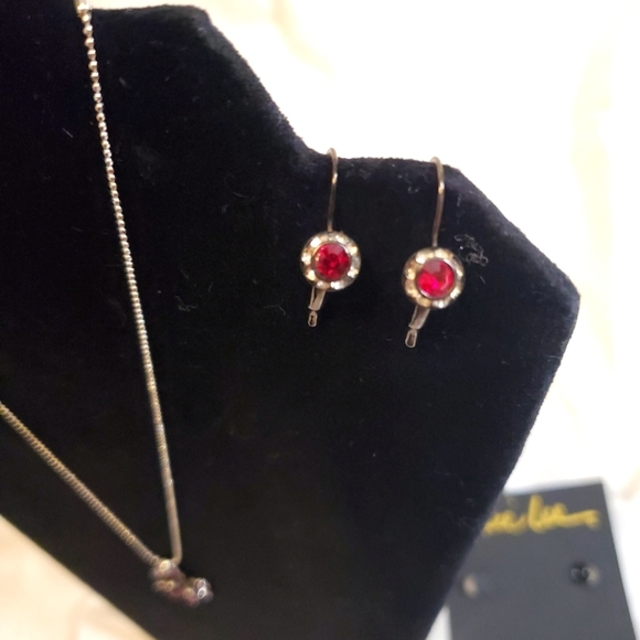 Cookie Lee Genuine Crystal Necklace and Earrings NWT - Picture 3 of 8